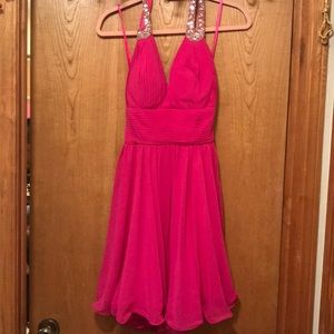 Gorgeous fuchsia semi formal dress